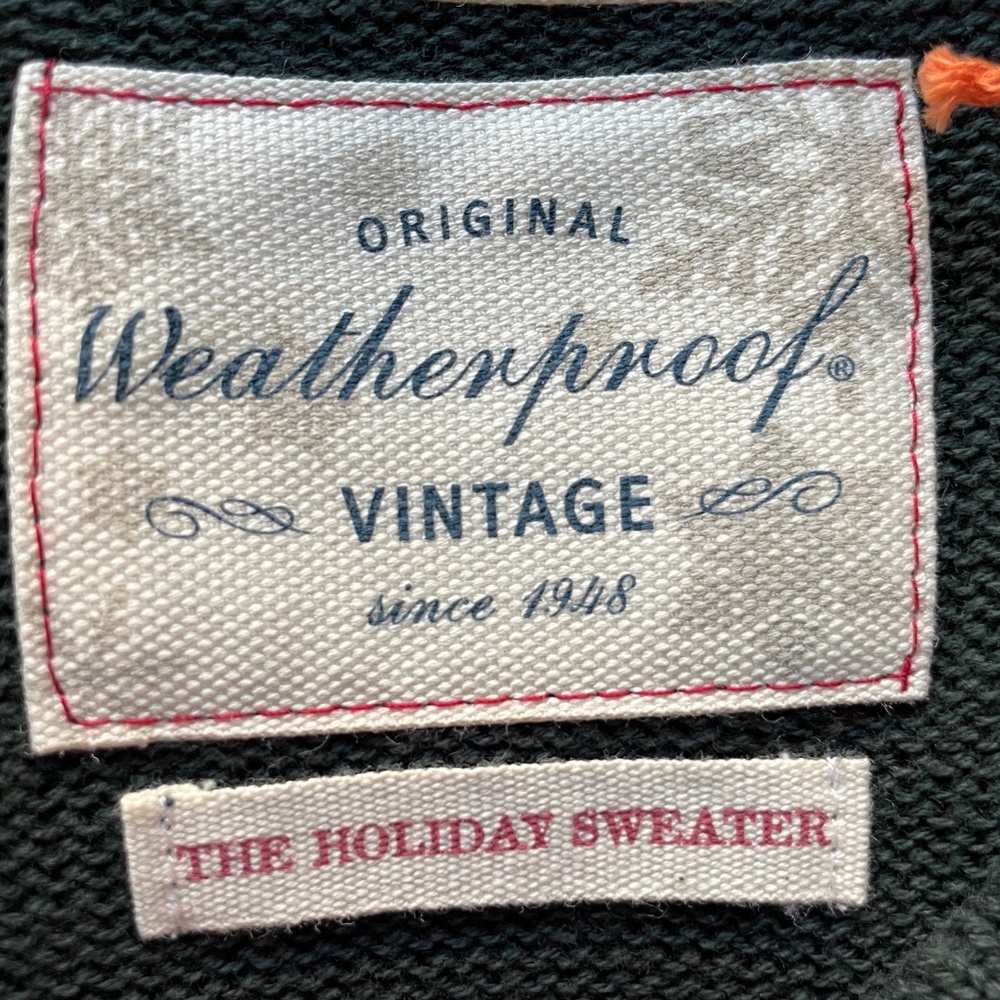 Weatherproof 100% Cotton 'The Holiday Sweater' Dark Green, Navy Blue Small - Picture 10 of 12